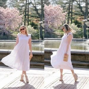 J.Crew Women’s Tiered ruffle-sleeve cotton poplin dress